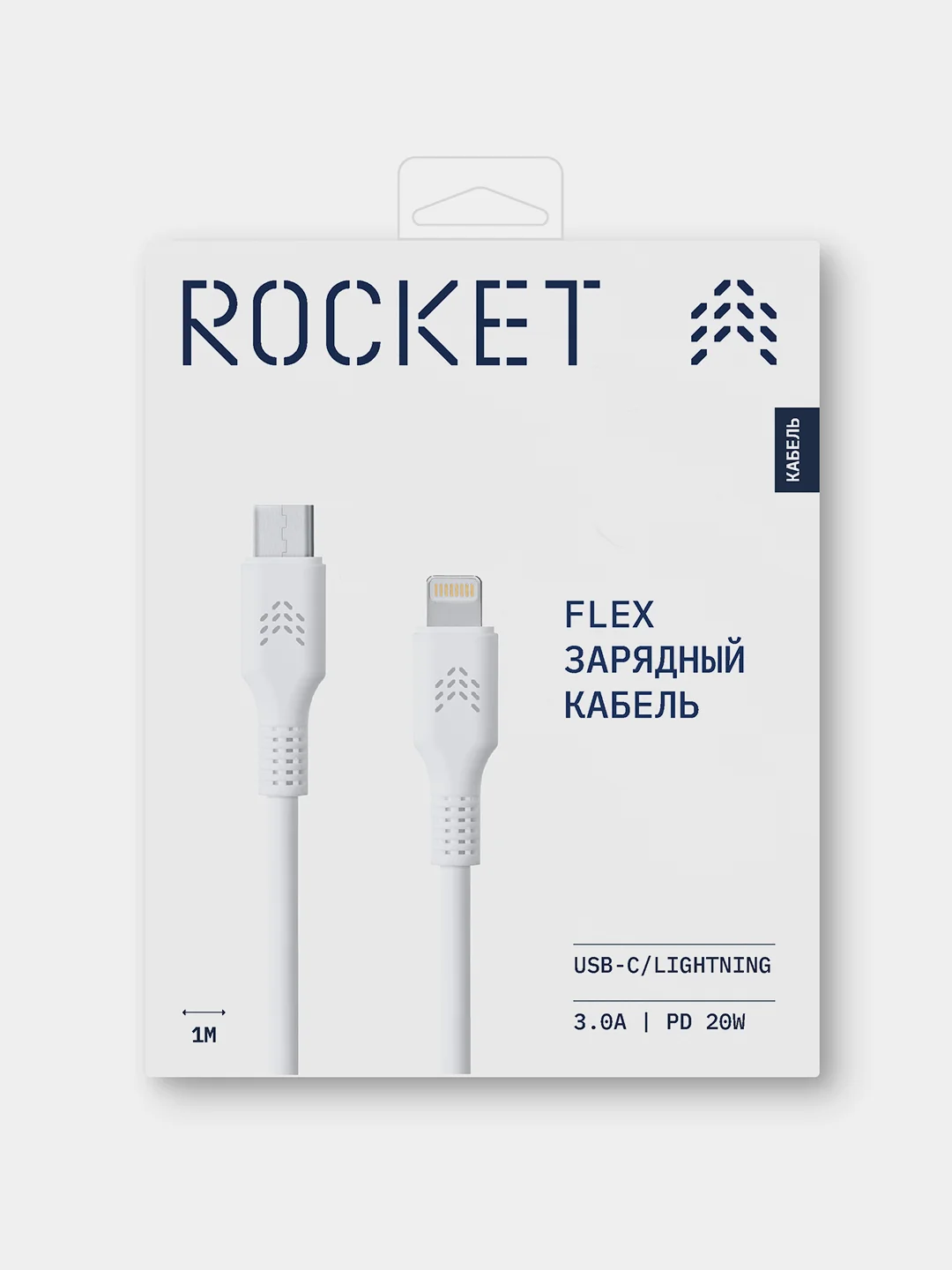 Кабель USB-C - Lightning 1 м, оплётка TPE ROCKET Flex