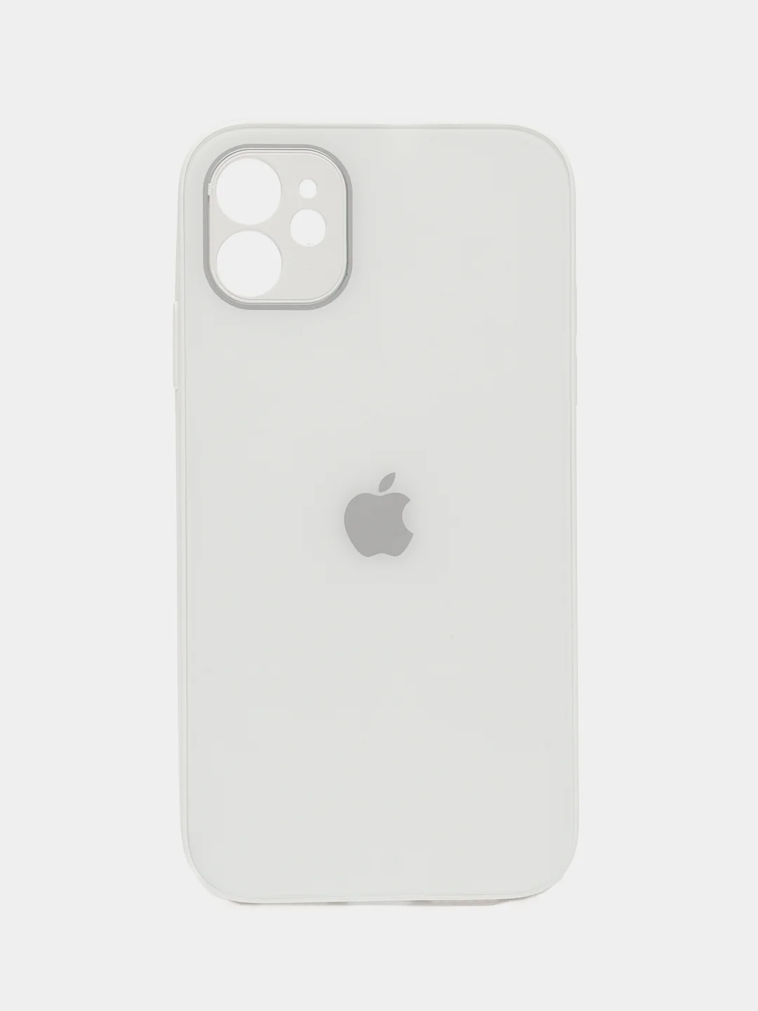 Белый чехол для iPhone 11, со стеклянной панелью, защита камеры