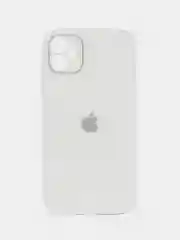 Белый чехол для iPhone 11, со стеклянной панелью, защита камеры
