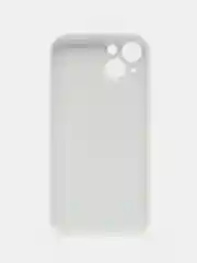Белый чехол для iPhone 13, со стеклянной панелью и защитой камеры