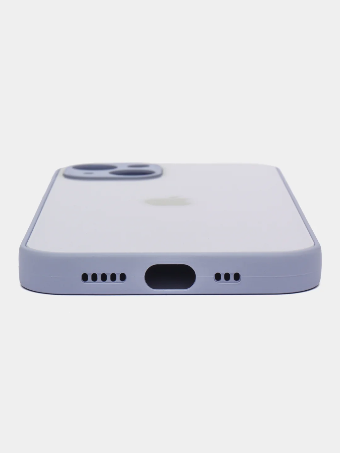 Лавандовый чехол для iPhone 13, со стеклянной панелью и защитой камеры