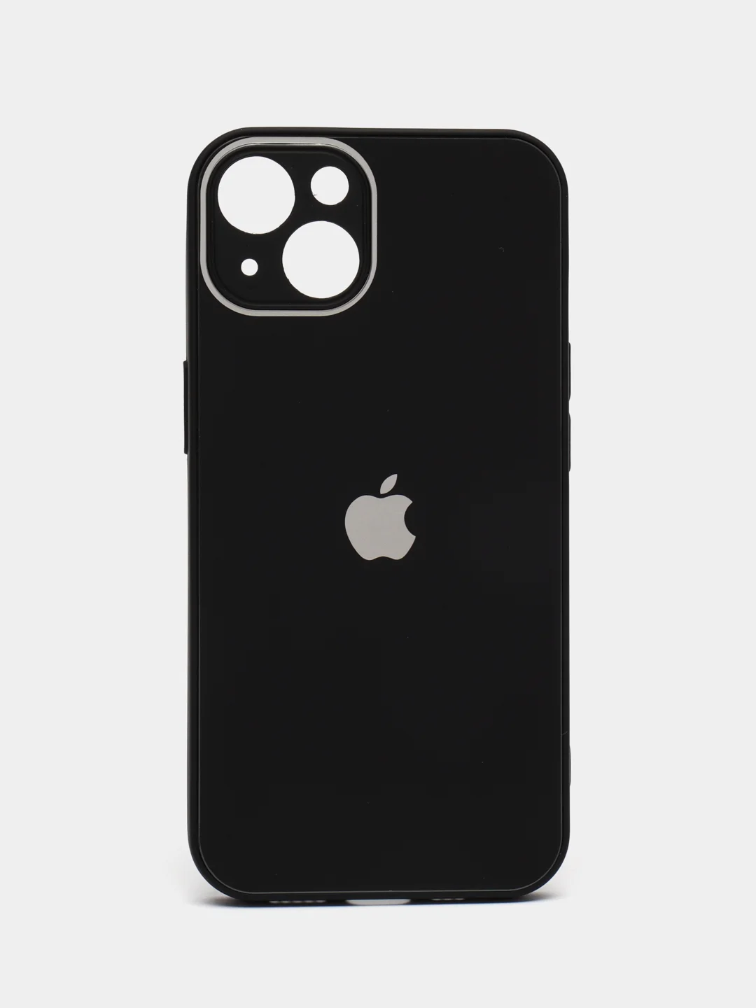 Черный чехол для iPhone 13, со стеклянной панелью и защитой камеры