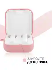 Розовый чехол на Xiaomi Mi TWS Earphones 2 Basic/Air 2 SE для наушников пластиковый КАРТОФАН