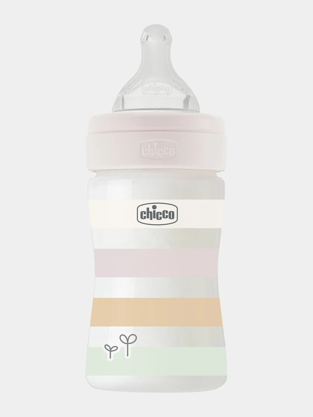 CHICCO Бутылочка Well-Being Girl 0мес.+,сил.соска медл.поток,РР,150мл.,бел