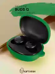 Чехол на Realme Buds Q для беспроводных наушников силиконовый КАРТОФАН матовый soft-touch