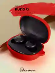 Чехол на Realme Buds Q для беспроводных наушников силиконовый КАРТОФАН матовый soft-touch