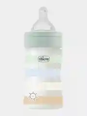 CHICCO Бутылочка Well-Being Boy 0мес.+,сил.соска медл.поток,РР,150мл.,зелен
