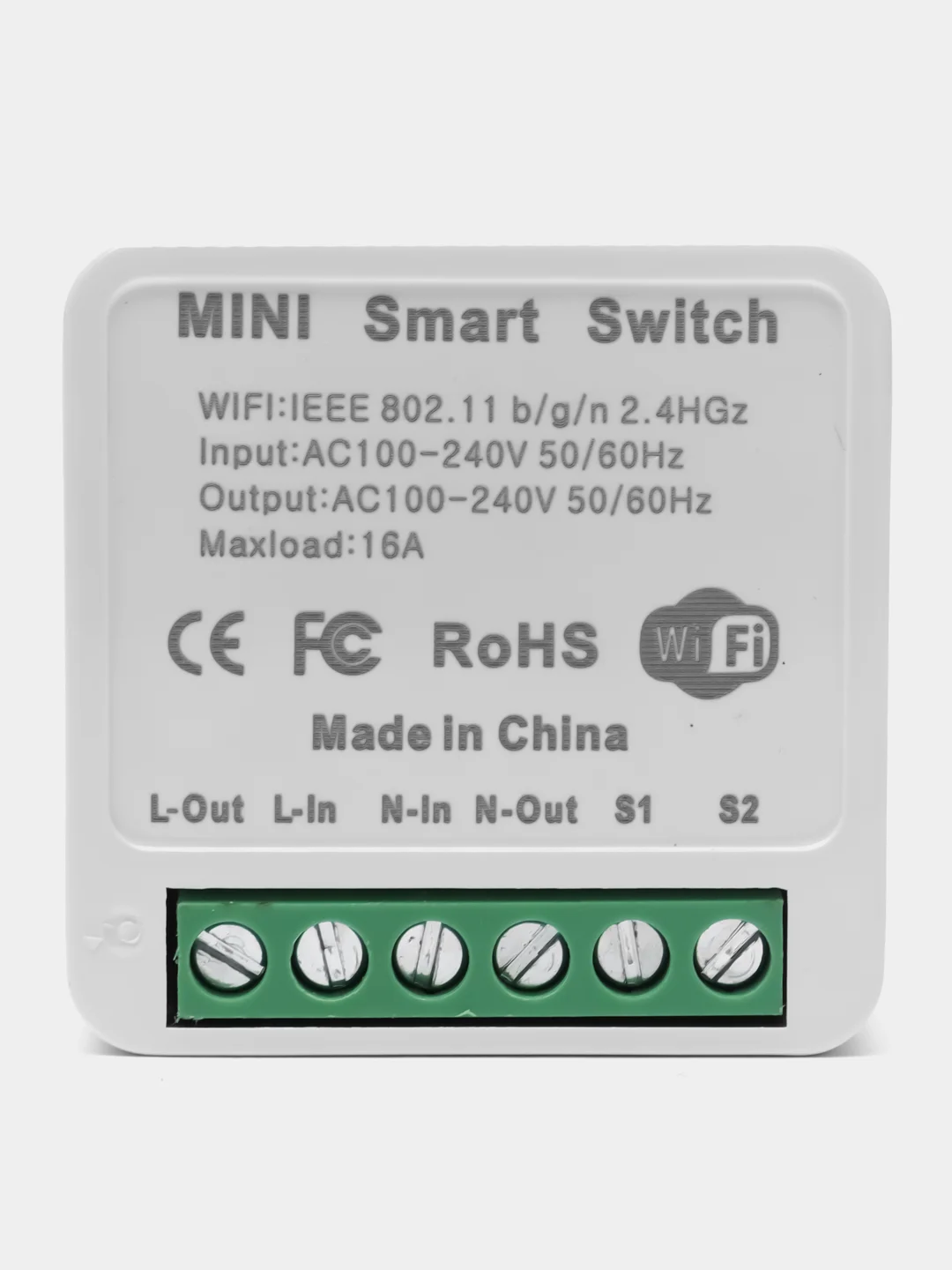 Умное реле Wi-Fi Tuya Mini 16A, работает с Яндекс Алисой