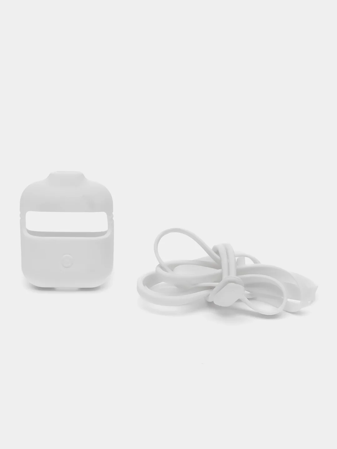 Белый чехол для Airpods 1/2 , Airpods Pro  Capsule case with strap set