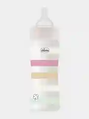 CHICCO Бутылочка Well-Being Girl 2мес.+,сил.соска средн.поток,РР,250мл.,бел