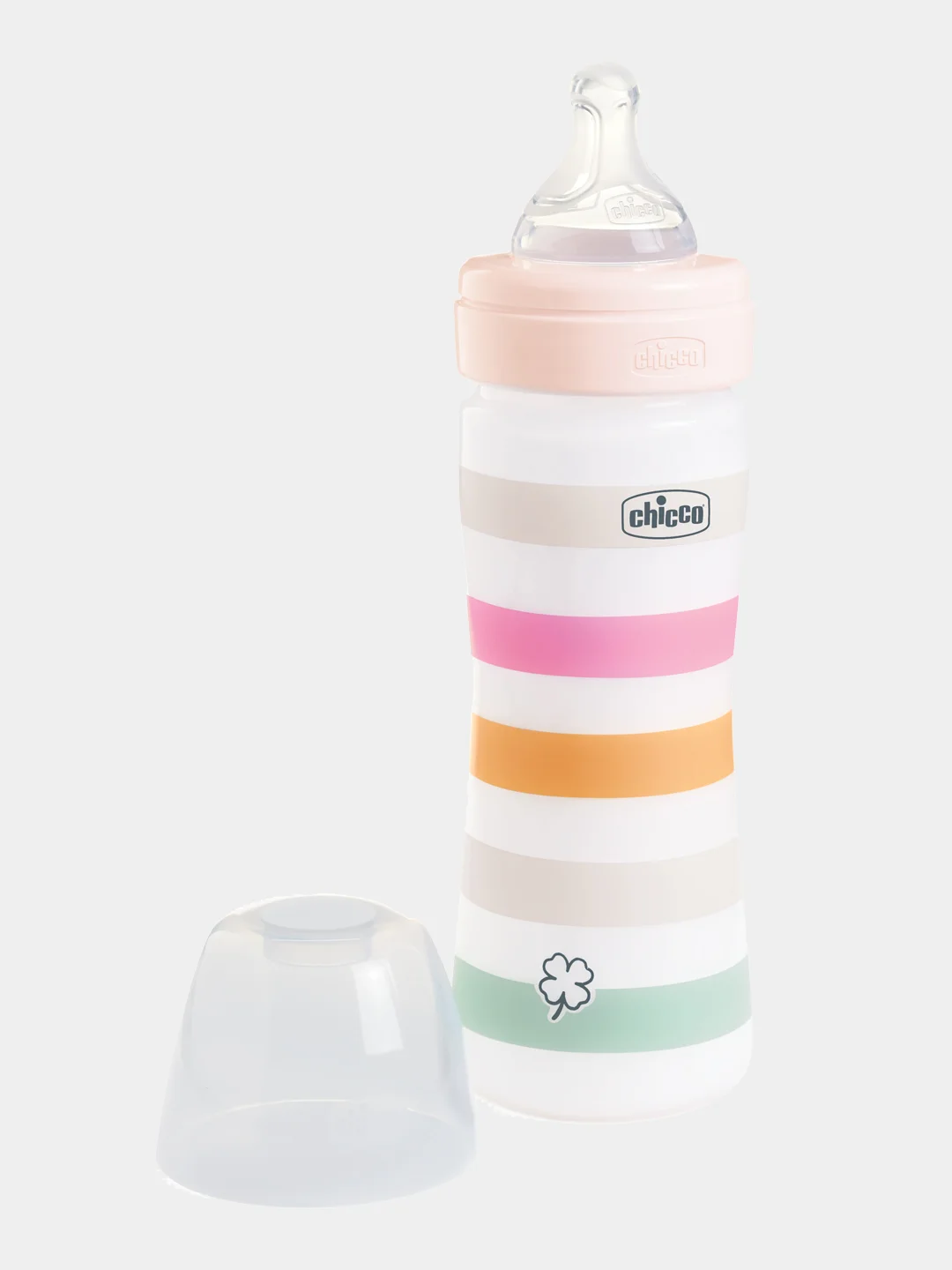 CHICCO Бутылочка Well-Being Girl 2мес.+,сил.соска средн.поток,РР,250мл.,бел