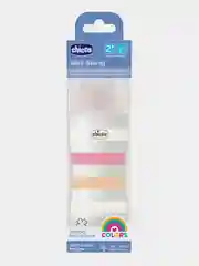 CHICCO Бутылочка Well-Being Girl 2мес.+,сил.соска средн.поток,РР,250мл.,бел