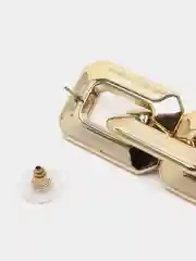 Серьги-цепи в цвете золото с замком гвоздик