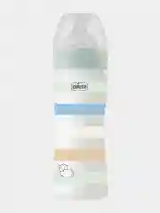 CHICCO Бутылочка Well-Being Boy 2мес.+,сил.соска средн.поток,РР,250мл.,зелен