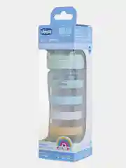 CHICCO Бутылочка Well-Being Boy 2мес.+,сил.соска средн.поток,РР,250мл.,зелен