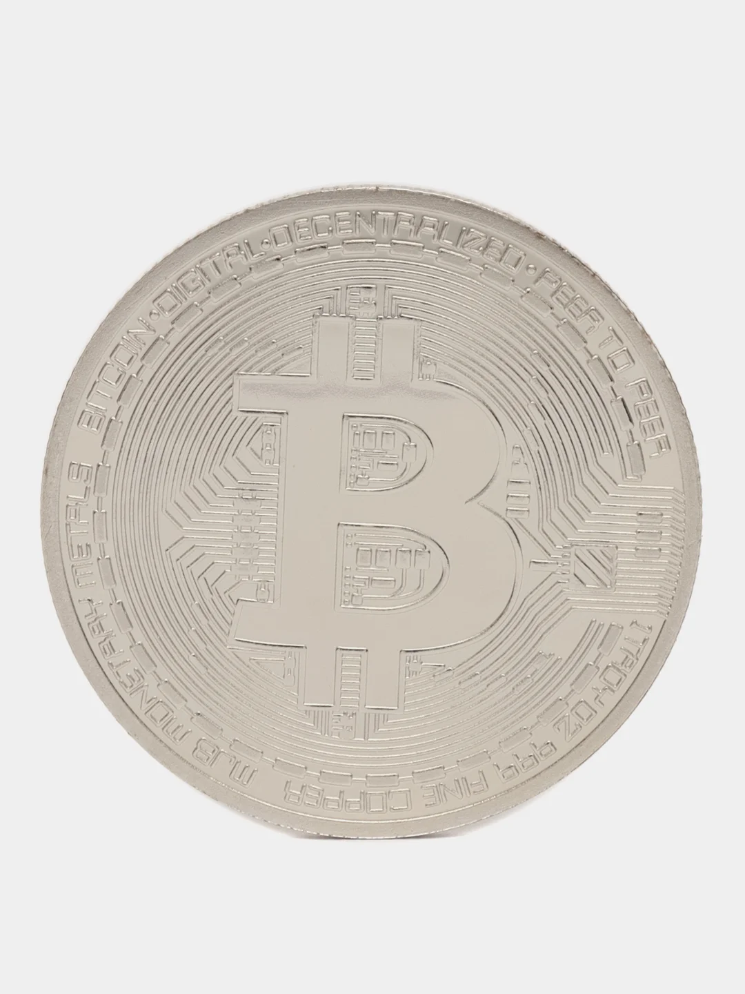 Серебряный биткоин монета сувенир "Bitcoin"