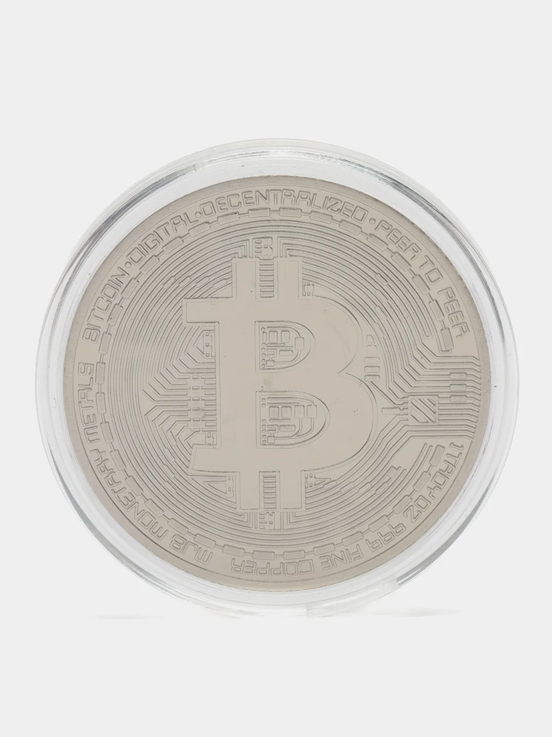 Серебряный биткоин монета сувенир "Bitcoin"