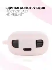 Пудровый чехол на Samsung Galaxy Buds 2/Live/Pro/2 Pro/FE для наушников КАРТОФАН силикон матовый