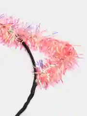 Розовый ободок с ушками