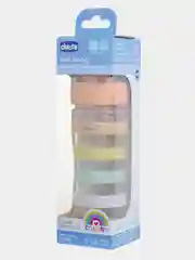 CHICCO Бутылочка Well-Being Uni 2мес.+,сил.соска средн.поток,РР,250мл.,оранж