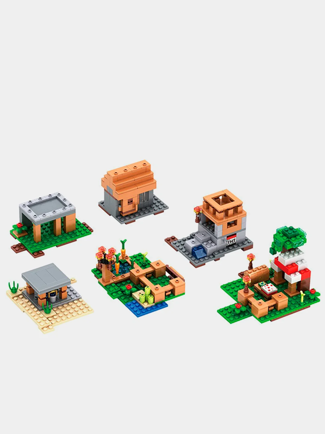 Конструктор Minecraft Village "Большая Деревня", игровой стол с отсеком для хранения