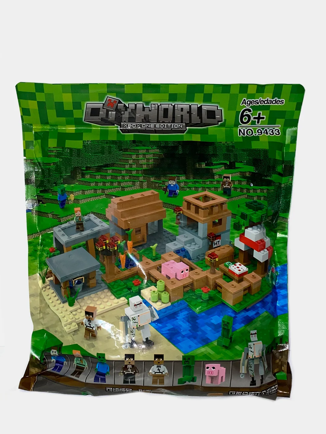 Конструктор Minecraft Village "Большая Деревня", игровой стол с отсеком для хранения