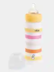 CHICCO Бутылочка Well-Being Girl 4мес.+,сил.соска быстр.поток,РР,330мл.,желт