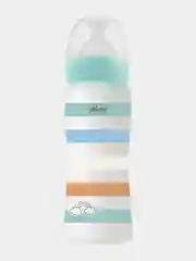 CHICCO Бутылочка Well-Being Boy 4 мес.+,сил.соска быстр.поток,РР,330мл., зелен