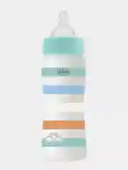 CHICCO Бутылочка Well-Being Boy 4 мес.+,сил.соска быстр.поток,РР,330мл., зелен