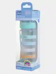 CHICCO Бутылочка Well-Being Boy 4 мес.+,сил.соска быстр.поток,РР,330мл., зелен