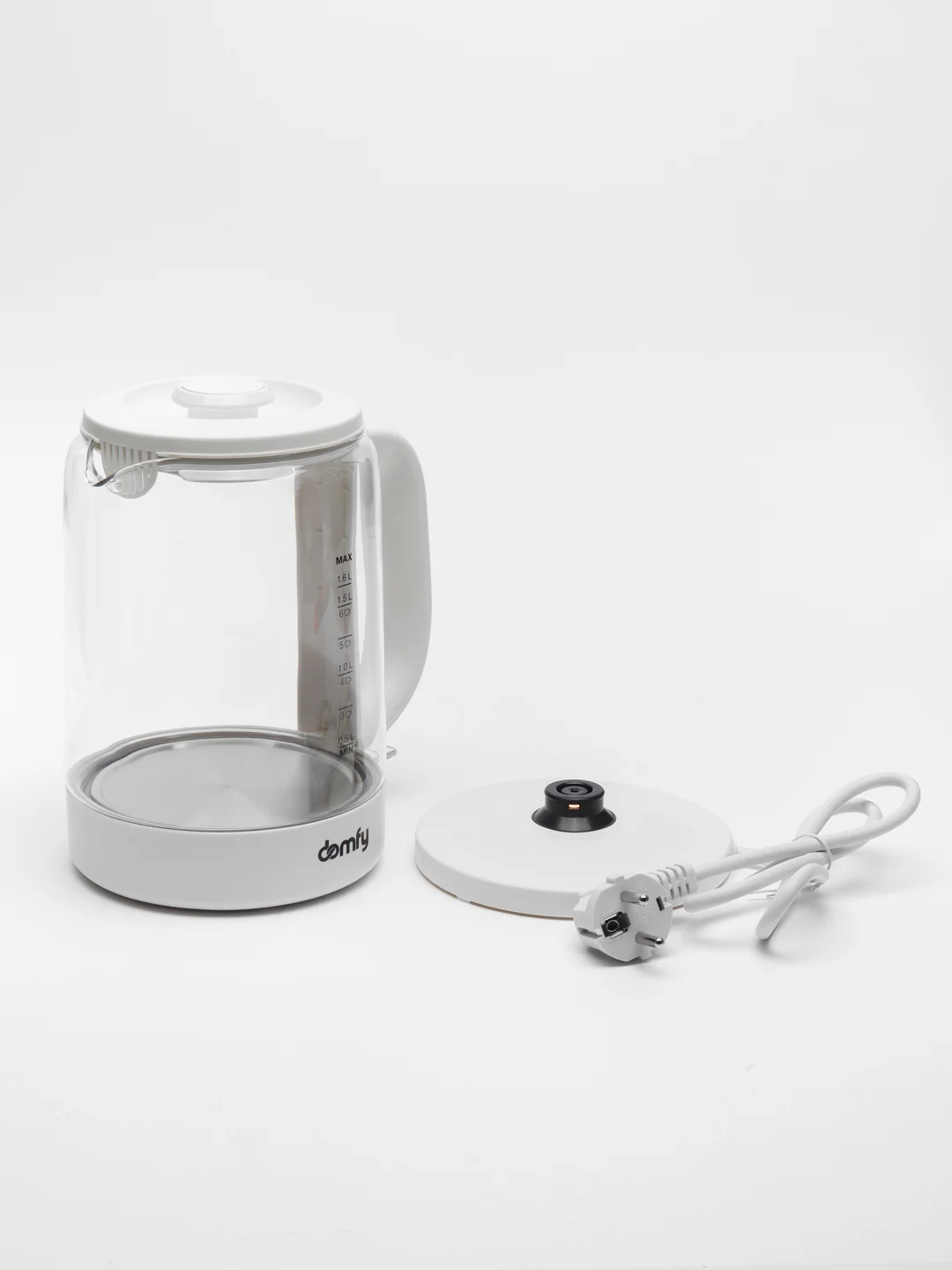 Чайник электрический DOMFY DSW-EK304, 2200 Вт, белый