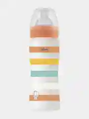 CHICCO Бутылочка Well-Being Uni 4 мес.+,сил.соска быстр.поток,РР,330мл.,оранж