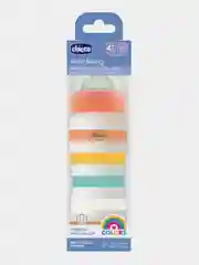 CHICCO Бутылочка Well-Being Uni 4 мес.+,сил.соска быстр.поток,РР,330мл.,оранж