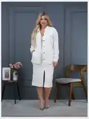 Белый куртка джинсовая женская, большие размеры