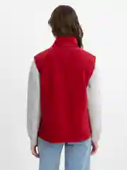 Красный жилет флисовый утепленный, женский