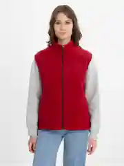 Красный жилет флисовый утепленный, женский