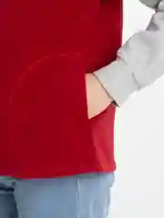Красный жилет флисовый утепленный, женский