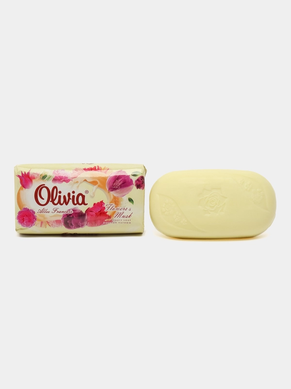 Мыло твердое для рук лица и тела Olivia Allee Francais Мальва