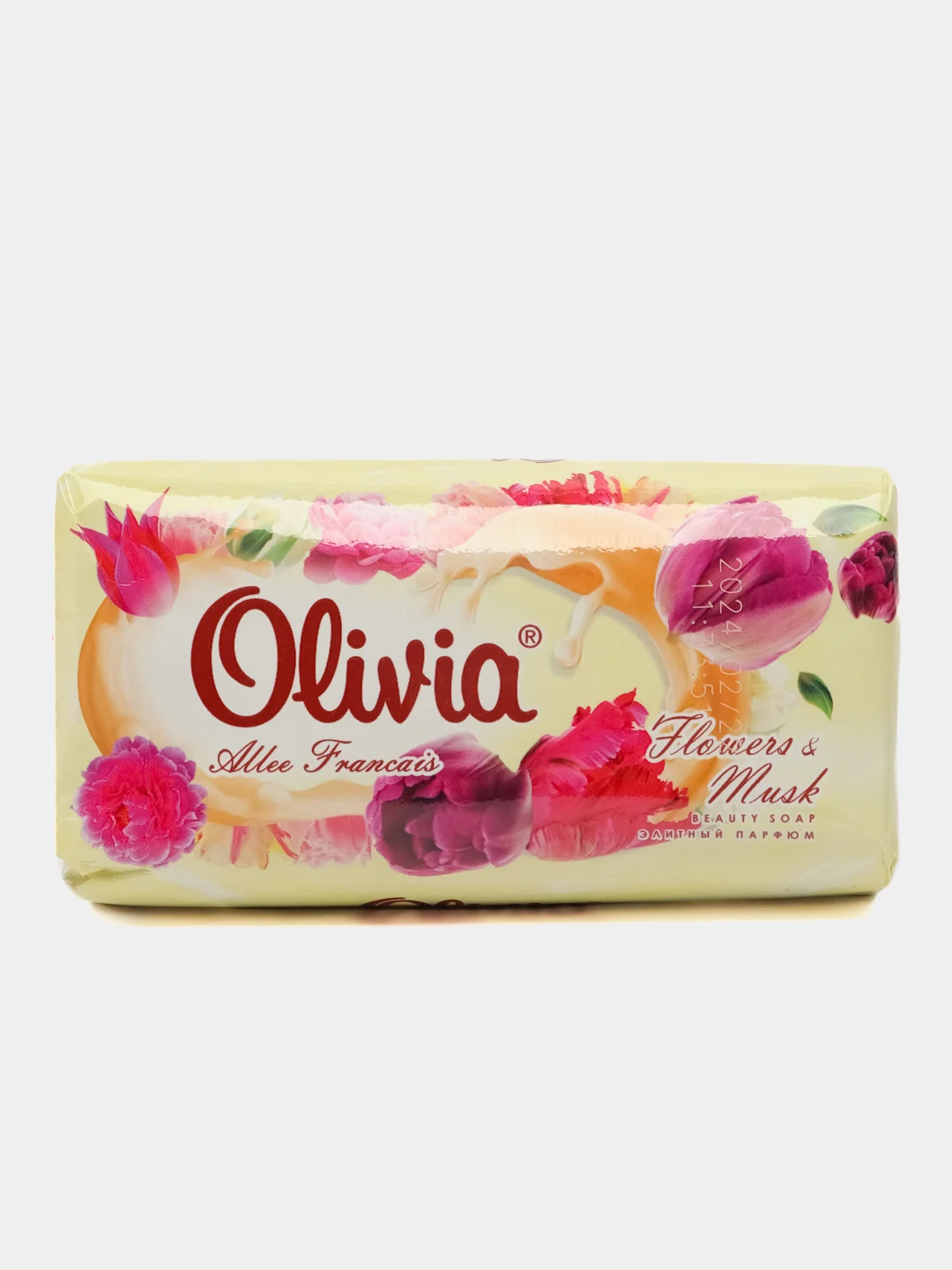 Мыло твердое для рук лица и тела Olivia Allee Francais Мальва