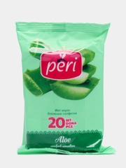PERI Влажные салфетки освежающие с алоэ 20 шт