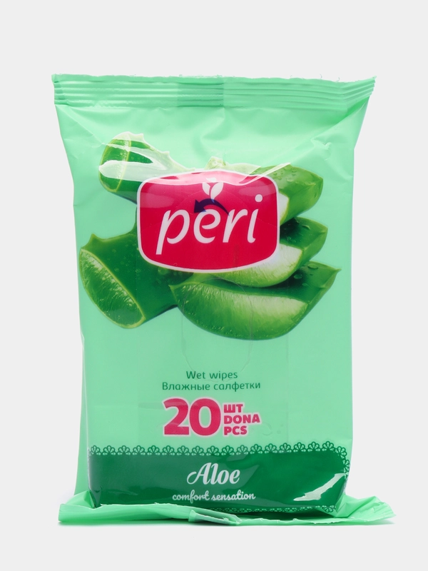 PERI Влажные салфетки освежающие с алоэ 20 шт
