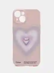 Пастельно-коралловый чехол с сердечками для iPhone (Айфон) 7,8,SE 2020, 11, 12,13, 14,15 Pro,Max,mini,с рисунк
