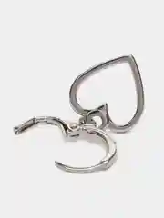 Серебряный серьги в форме сердца
