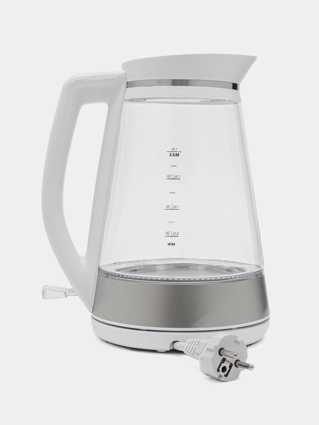 Чайник электрический DOMFY DSW-EK505, 3000 Вт, белый и прозрачный