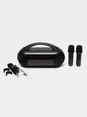 Беспроводная портативная Bluetooth караоке колонка с микрофонами, с LED подстветкой