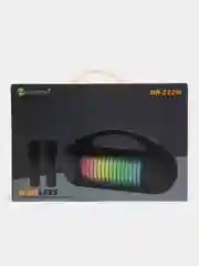 Беспроводная портативная Bluetooth караоке колонка с микрофонами, с LED подстветкой