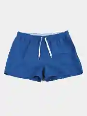 Синий мужские пляжные шорты быстросохнущие, без сетки