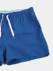 Синий мужские пляжные шорты быстросохнущие, без сетки