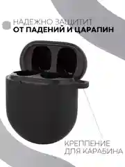 Черный чехол на Xiaomi Redmi Buds 3 Pro/AirDots 3 Pro для наушников КАРТОФАН силиконовый матовый