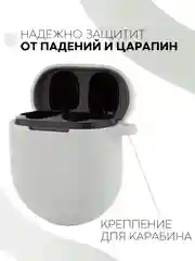 Серый чехол на Xiaomi Redmi Buds 3 Pro/AirDots 3 Pro для наушников КАРТОФАН силиконовый матовый